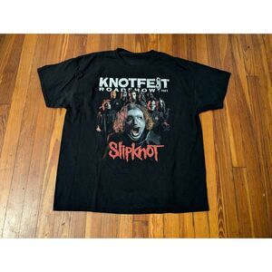 Slipknot 2021 Knotfest Roadshow Black Tour Shirt Adult XL Hard rock Metal.